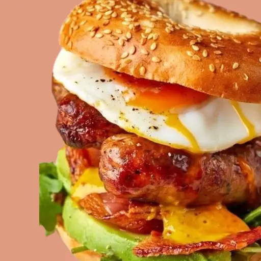 Sausage Egg Square Bun (1 Bun)